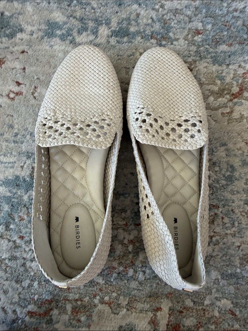 Birdies Woven Cream/Tan Slip-On Loafers